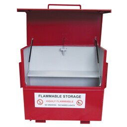 Flamstore Steel Box c/w 2 Deadlocks Red 1250x1250x600MM