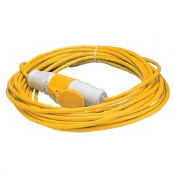 Extension Lead 110V/16A c/w Plug Socket Yellow 14M