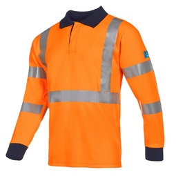 Sioen Lerby High Visibility Polo Shirt with ARC Protection Orange