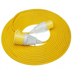 Extension Lead 110V/32A c/w Plug Socket Yellow 14M